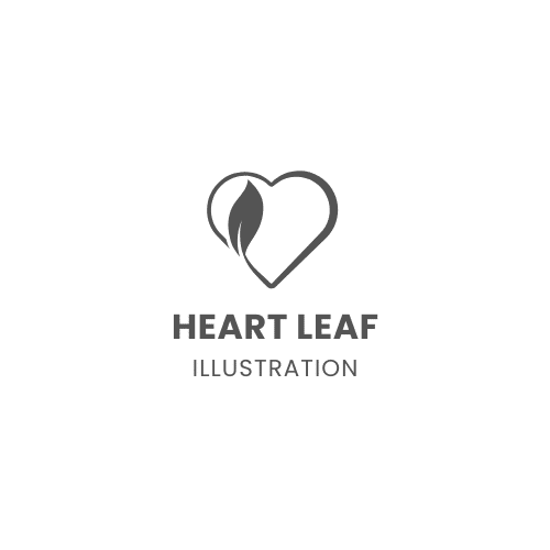 Heart-shaped leaf logo design